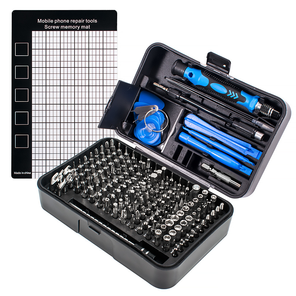 Electronics Repair Tools - 170個入り、高精度ドライバーセット。CRV合金鋼製、磁石付き。スマートフォン、ノートパソコン、コンピューター、電子機器の分解・修理に最適なツールキット。