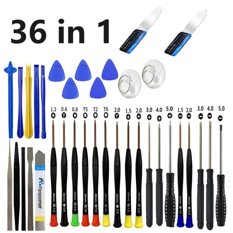 Phone Opening Tool - 36/17 IN 1 携帯電話分解修復ツールこじ開けドライバーセット iPhone ラップトップコンピュータ用こじ開け修復ツール