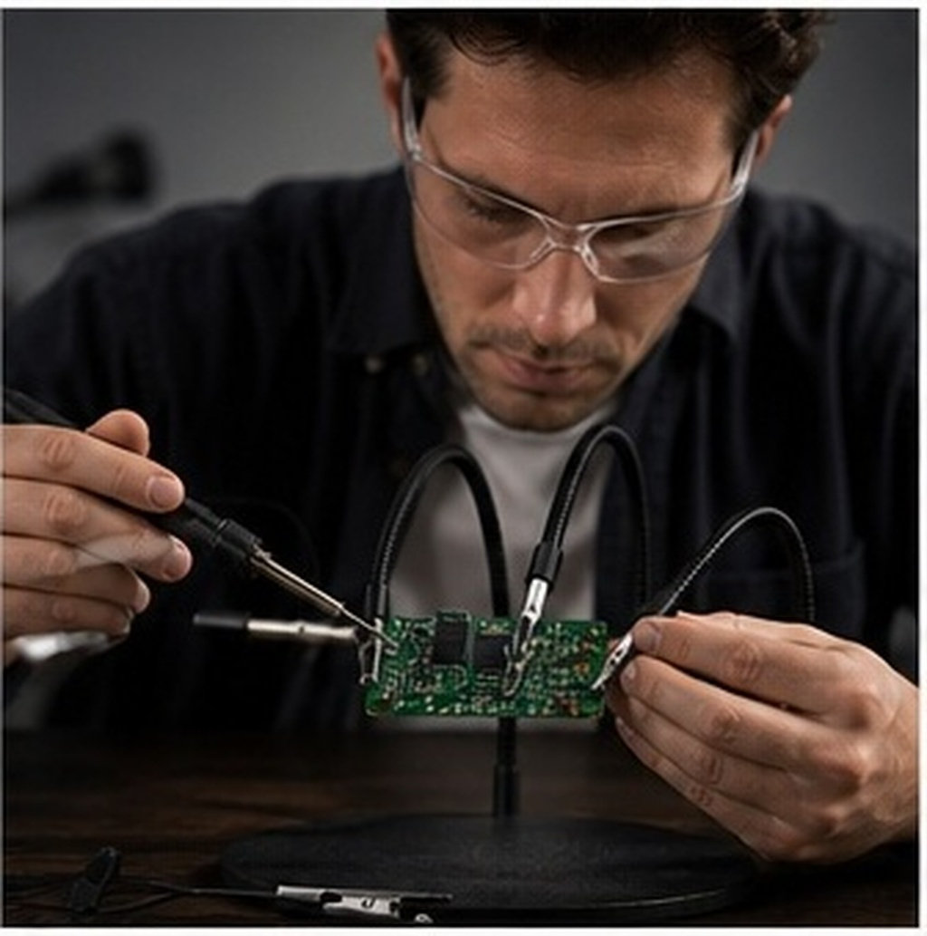 フレキシブルアーム付きの3個入りはんだ付け作業台用クランプ  - Electronics Repair Tools のレビューと価格